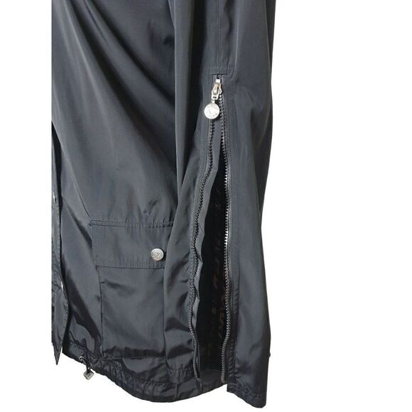 Betsey Johnson Black Lightweight Jacket Full Zip Snap Button Closure Coat XL - Picture 4 of 12